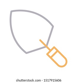 trowel colour line vector icon
