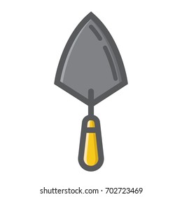 Trowel filled outline icon, build and repair, bricklayer sign vector graphics, a colorful line pattern on a white background, eps 10.