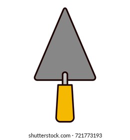 trowel flat icon colorful silhouette vector illustration