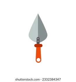 Trowel gardening tool icon in flat style. Vector illustration graphic design