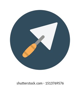 trowel glyph flat vector icon