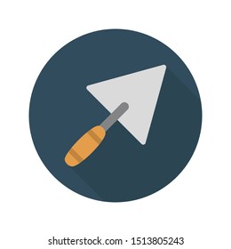 trowel glyph flat vector icon