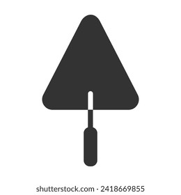 trowel glyph icon isolated on white background. trowel vector icon for web, mobile and ui design