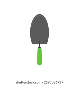 trowel with green handle. tools. construction tools. vector illustration. handyman tools