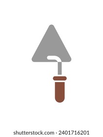 Trowel hand tool. putty knife isolated. Vector illustration