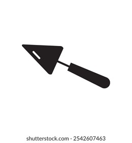 Trowel icon black and white vector sign