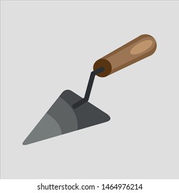 Trowel icon. Cartoon of sickle vector icon for web design isolated on gray background - Vector