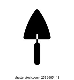 Trowel icon color editable on white background