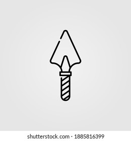Trowel icon. Construction, building tool symbol.
