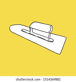 Trowel Icon, Construction Concept, Sketch and Vintage style. - Vector
