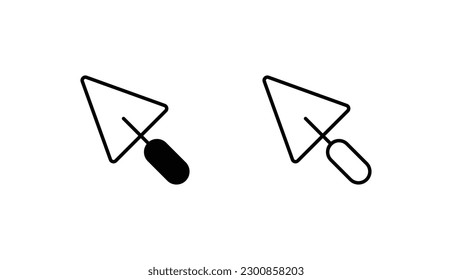 Diseño de iconos de Trowal con ilustración de material de fondo blanco