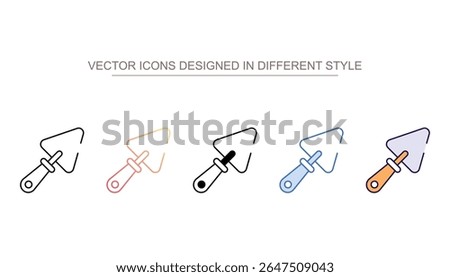 Trowel icon design with white background stock illustration