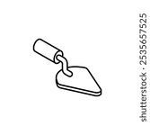 trowel icon Flat logo isolated symbol