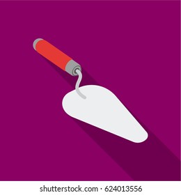 Trowel icon in flat style isolated on white background. Build and repair symbol stock vector illustration.