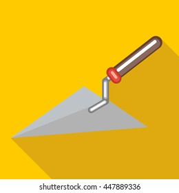 Trowel icon in flat style with long shadow. Tools symbol