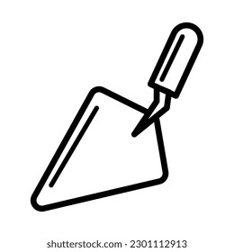 Trowel icon free construction vector design illustration