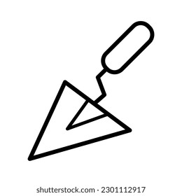 Trowel icon free construction vector design illustration