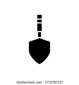 trowel icon with glyph style vector for your web design