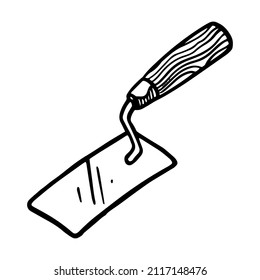 Trowel icon. Hand drawn vector illustration.
