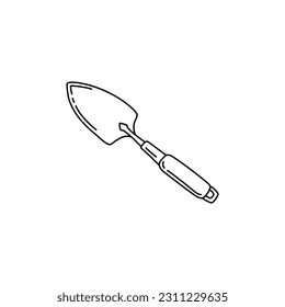 Trowel icon. Hand drawn vector illustration.