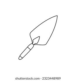 Icono de Trowel. Ilustración vectorial dibujada a mano.