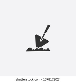 trowel icon illustration isolated vector sign symbol