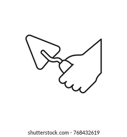 trowel icon illustration isolated vector sign symbol