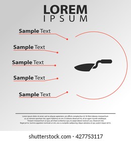 trowel icon. trowel infographics template