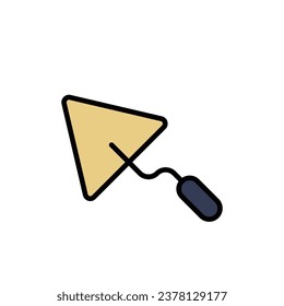 Trowel icon isolate white background vector stock illustration