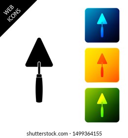 Trowel icon isolated. Set icons colorful square buttons. Vector Illustration