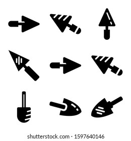 trowel icon isolated sign symbol vector illustration - Collection of high quality black style vector icons
