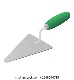 Icono de Trowel. Isométrico del icono del vector de traviesa para el diseño web aislado en fondo blanco