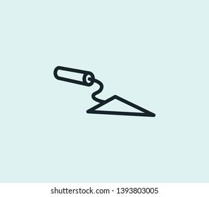 Trowel icon line isolated on clean background. Trowel icon concept drawing icon line in modern style. Vector illustration for your web mobile logo app UI design.