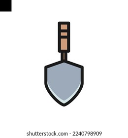 Trommelsymbol-Logo flach Vektorgrafik