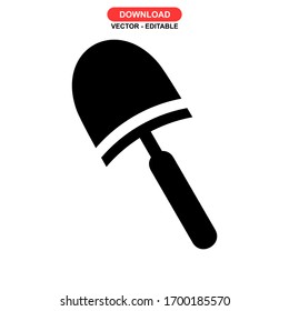 trowel icon or logo isolated sign symbol vector illustration - high quality black style vector icons
