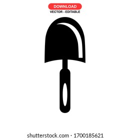 trowel icon or logo isolated sign symbol vector illustration - high quality black style vector icons
