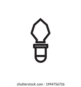trowel icon or logo vector illustration of isolated sign symbol, vector illustration with high quality black outline.
