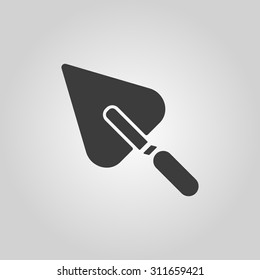 The trowel icon. Mason and building, repair, plasterer symbol. Flat Vector illustration