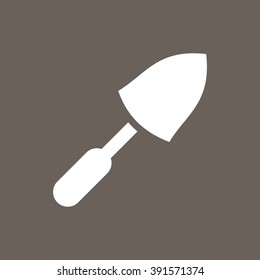 Trowel Icon on Dark Gray Color. Eps-10.