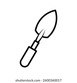 Trowel icon on white background