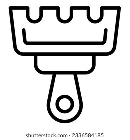 Trowel icon outline vector. Brick mortar. Wall construction