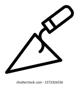 trowel icon outline vector design
