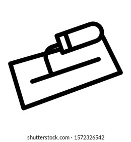 trowel icon outline vector design