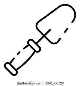 Trowel icon. Outline trowel vector icon for web design isolated on white background