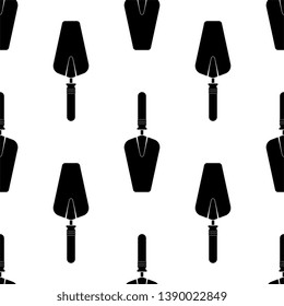 Trowel Icon Seamless Pattern, Trowel Vector Art Illustration
