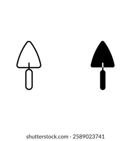 Trowel icon set color editable on white background