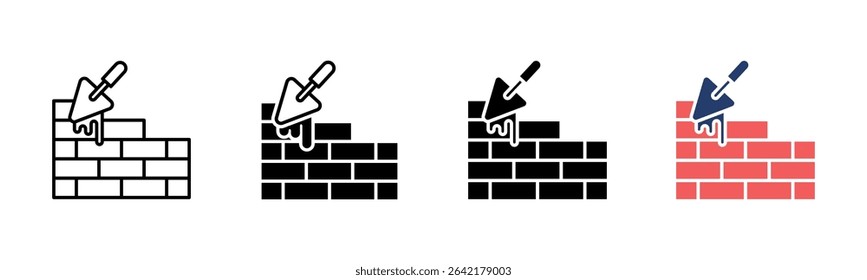 Trowel icon sheet multiple style collection
