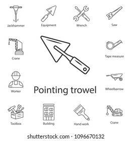 Trowel icon. Simple element illustration. Trowel symbol design from Construction collection set. Can be used for web and mobile on white background