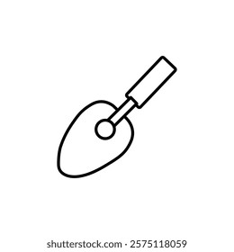 trowel icon Simple outline illustration