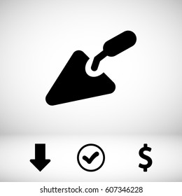 Trowel icon stock vector illustration